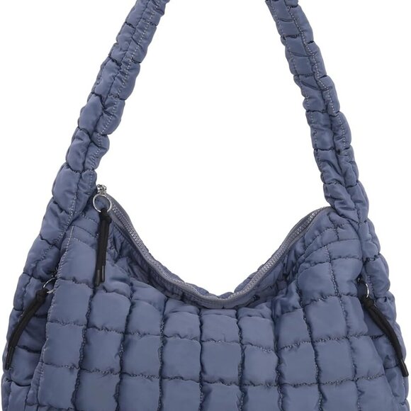 Puffer Tote Bag Nylon Large Capacity Crossbody Shoulder Handbag - Picture 1 of 6